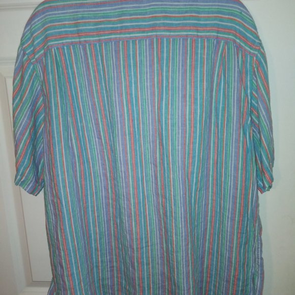 Jos. A. Banks Men's Pin Stripe 100% Linen Button-Down Shirt, Size: XL - Picture 3 of 3